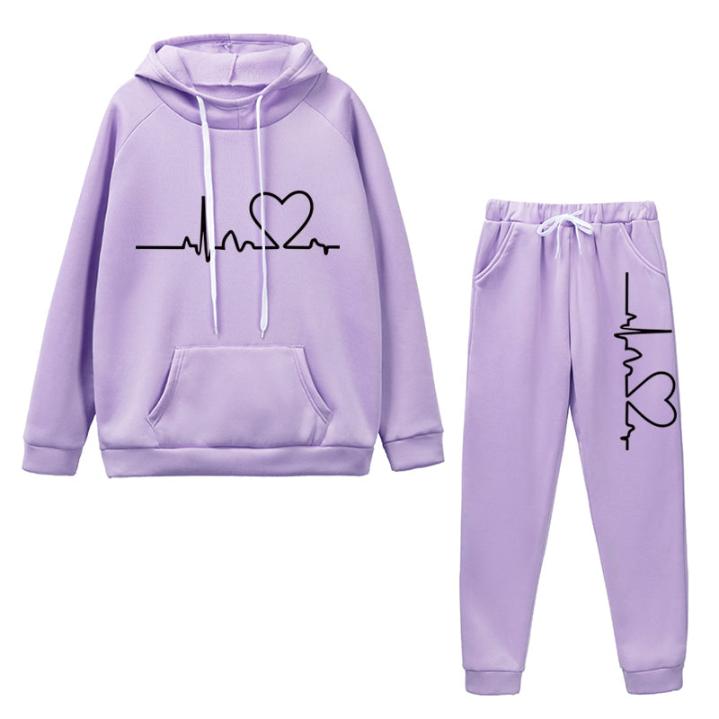 Aangename en comfortabele set | Zachte hoodie + lange broek