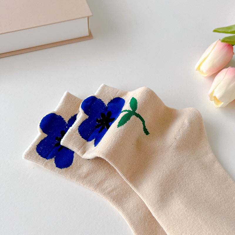 Chaussettes à fleurs