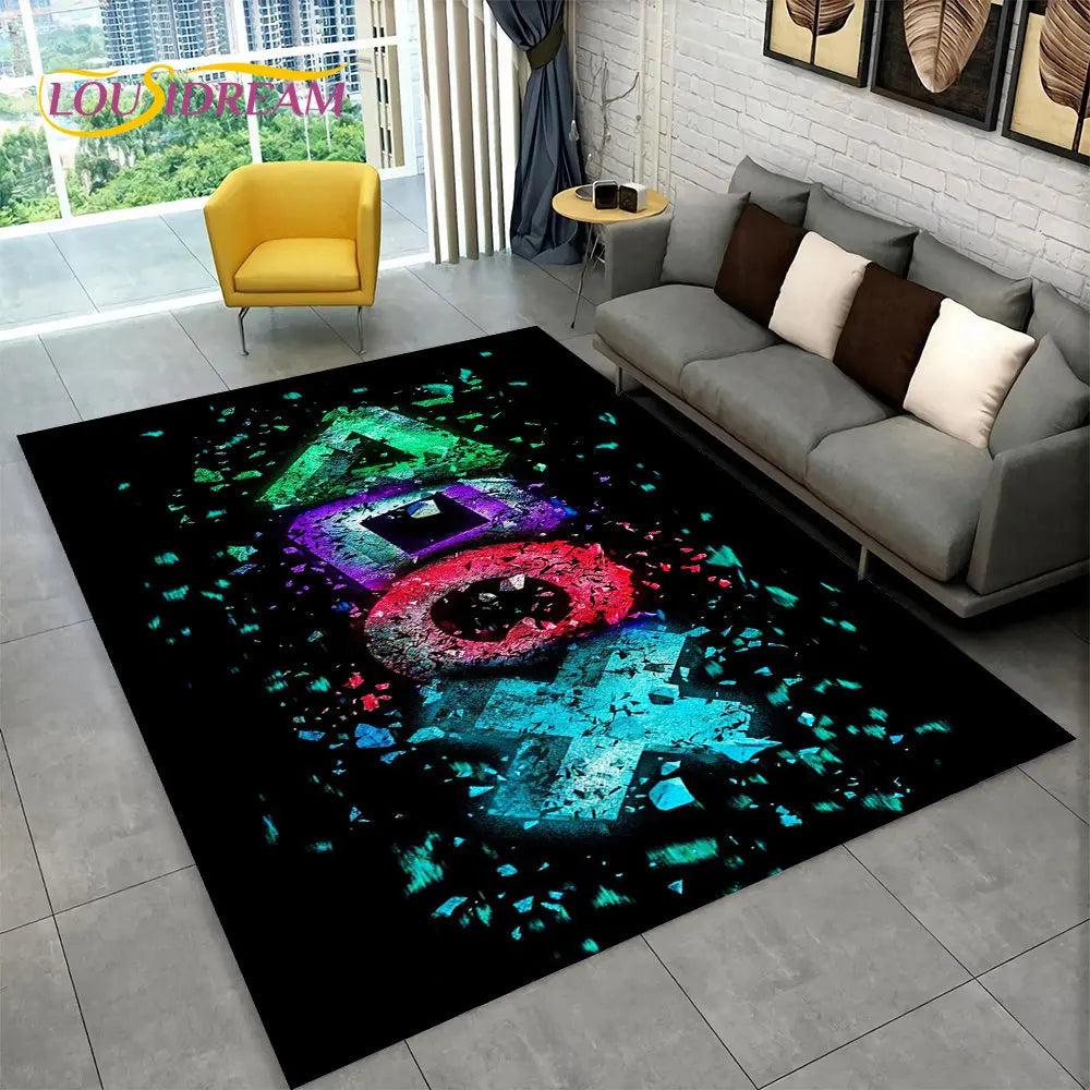 Alex 3D Cartoon Gamer Rug – Fun & Cozy Gamepad Carpet for Kids & Gamers