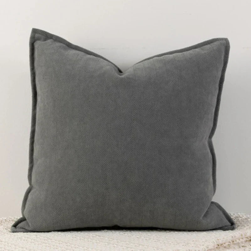 ChenilleCozy - Housse de coussin unie pour la décoration de la maison et de la chambre à coucher