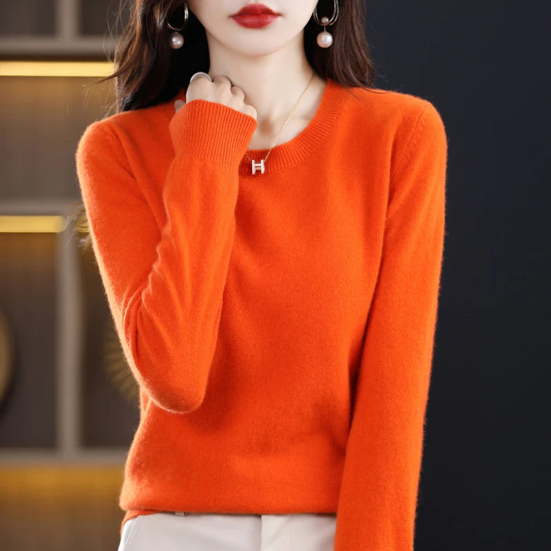 Maren:  100% pure wool cashmere sweater for winter and autumn