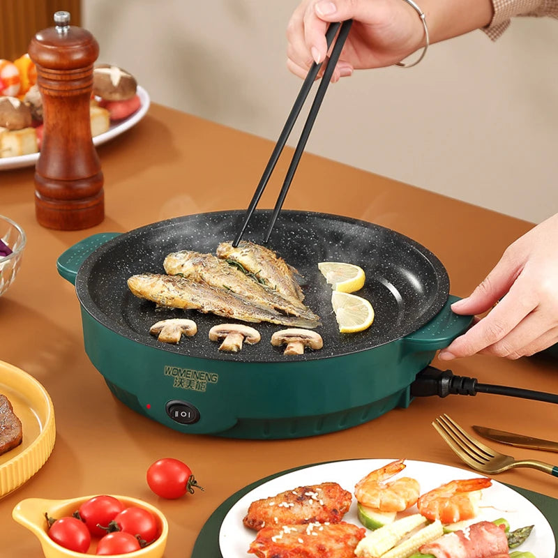 Sara Electric MultiCooker Poêle – Antiadhésif 220V pour Steak, Poisson & Omelette