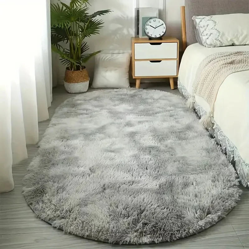 Sara Fluffy Tie-Dye Anti-Slip Rug – Soft Plush Carpet for Home Décor