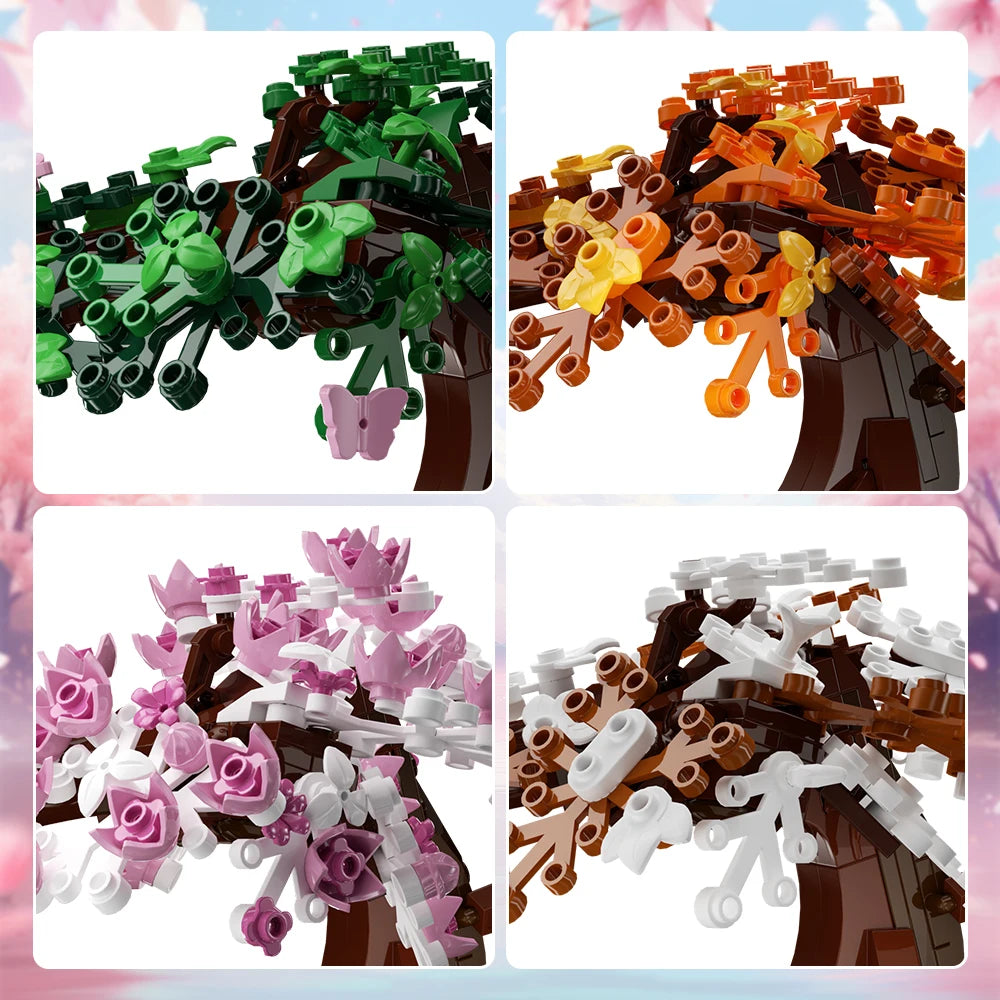 Sara Four Seasons Bonsai Building Blocks - Spring, Summer, Autumn, Winter Model