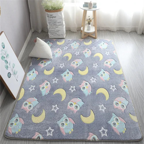 Tapis Licorne Winnie Lumineux dans le Noir – Étoiles Magiques pour la Chambre des Enfants