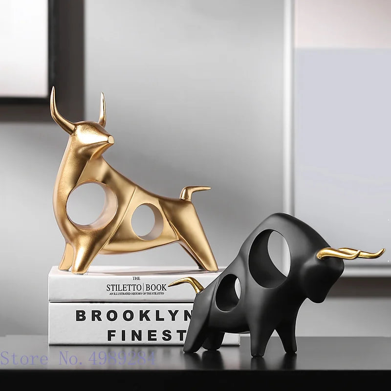 Karoh Bull Figurines Decor