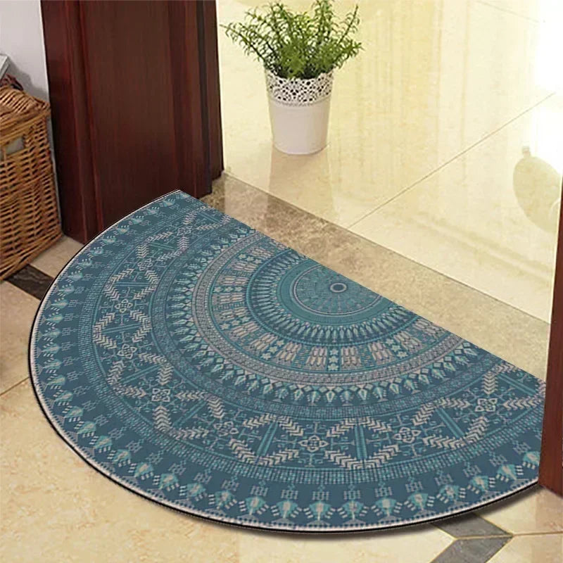 Winnie Retro Semi-Circular Door Mat – Elegant Anti-Slip Indoor Entrance Rug