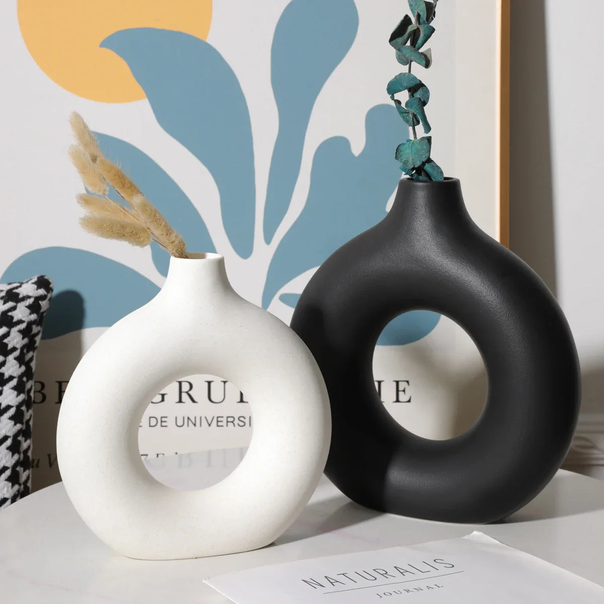 Circular Hollow Ceramic Vase