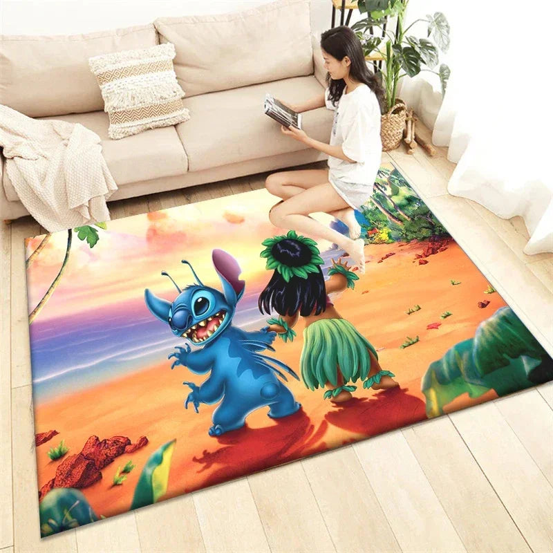 Winnie Stitch Cartoon Rug – Cozy & Vibrant Home Décor