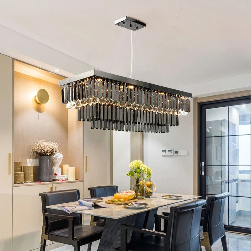 Katie Black Crystal Chandelier