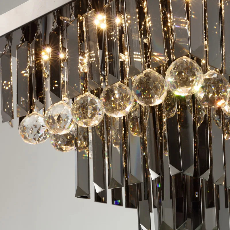 Lustre en cristal noir Katie