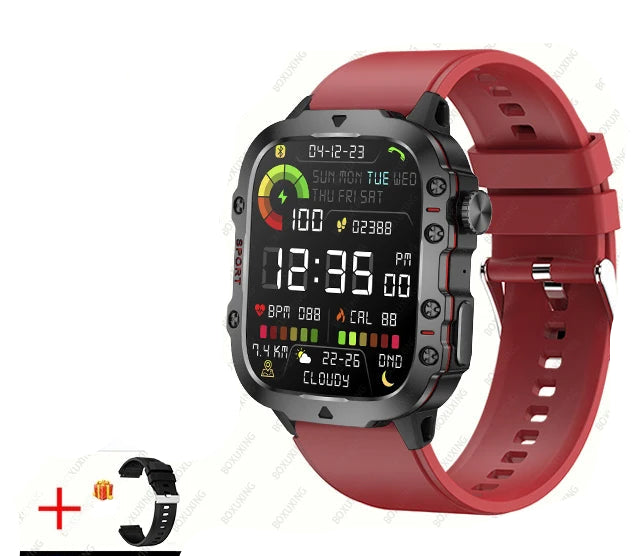 Atlas Military Smartwatch – 2024 Robuuste fitnesstracker voor buiten met bellen via Bluetooth