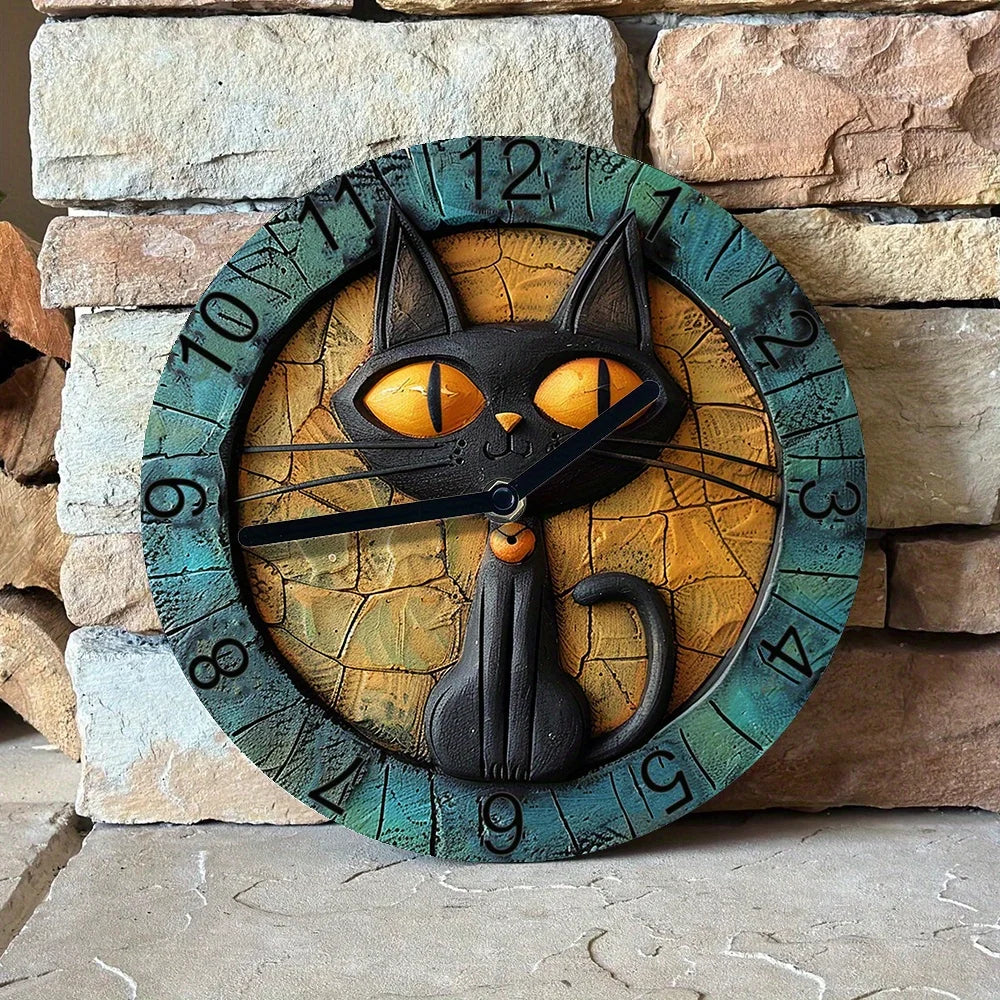 CatWhisper – Horloge murale silencieuse en aluminium