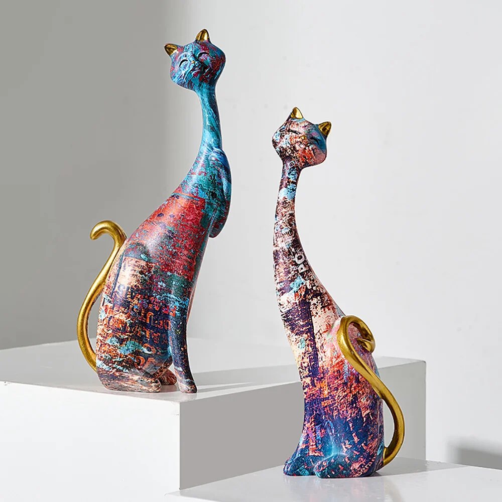 Nambé Cat Figurines Decor