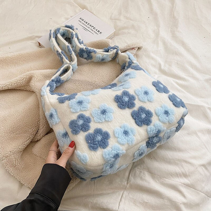 Borsa a tracolla in peluche Daisy