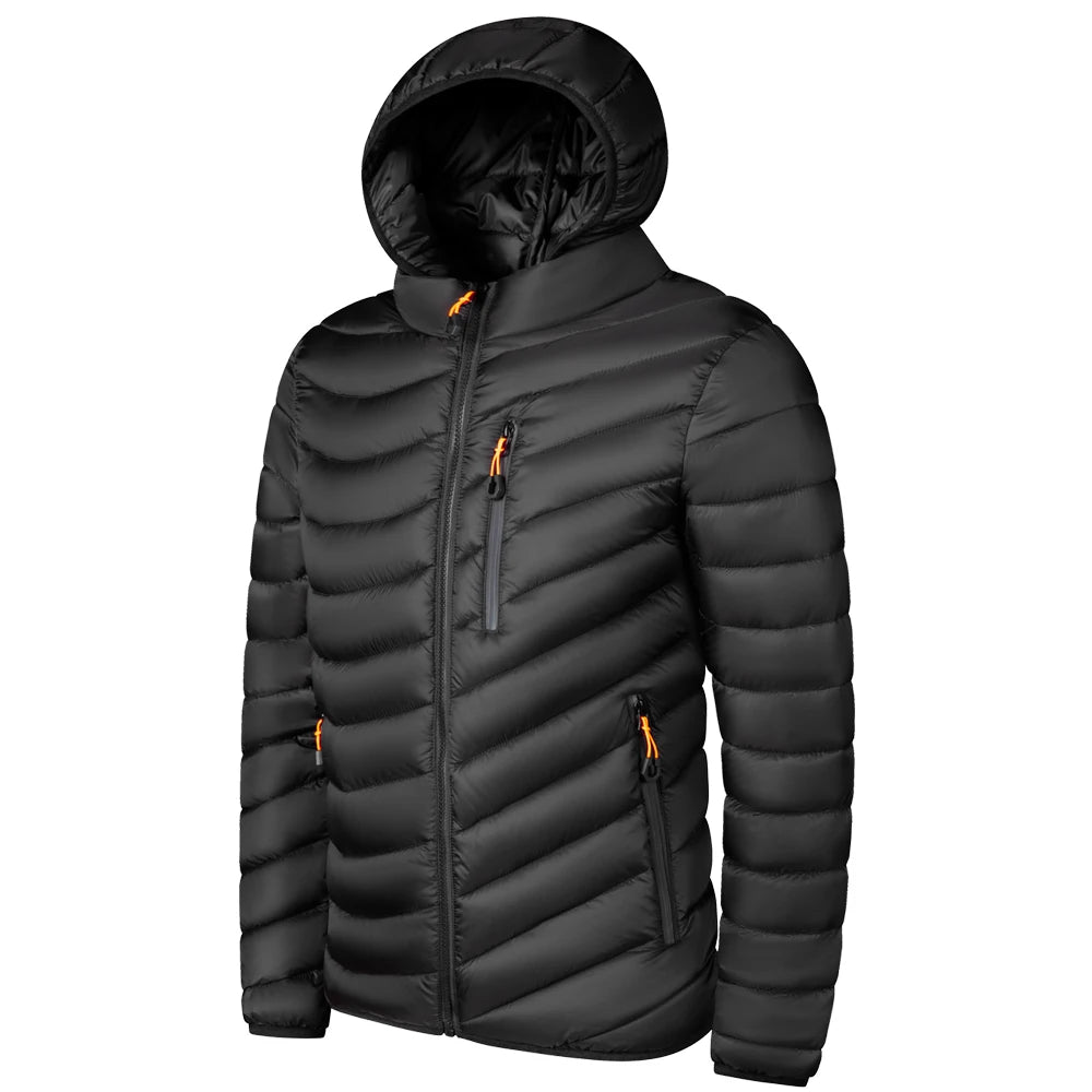 Everest: Men's Cotton Padded Windbreaker Jacket - Hooded Autumn & Winter Parka