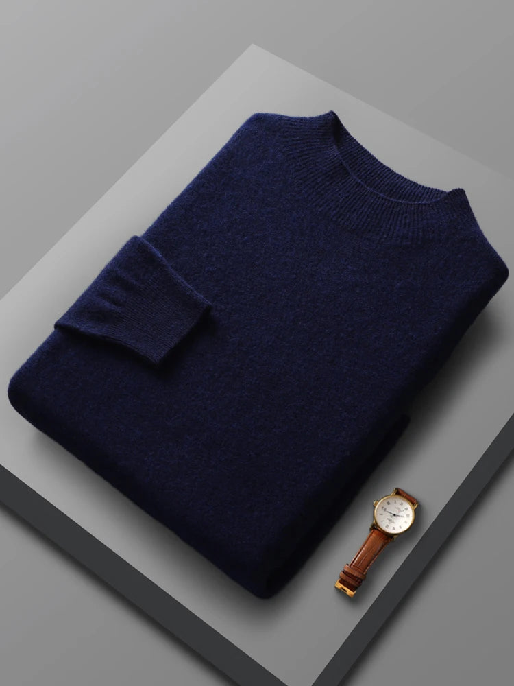 Elias: Høst 100% Merinoull Pullover Genser Cashmere Strikkevarer