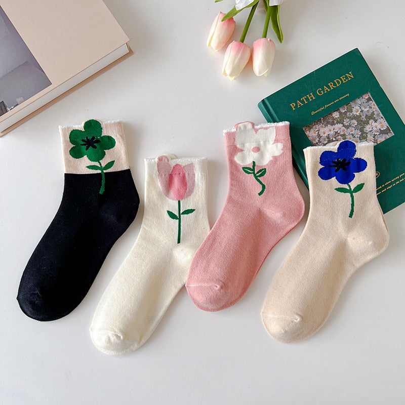 Chaussettes à fleurs