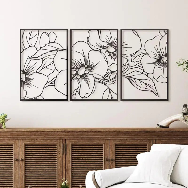 Floral Single Line Wall Art