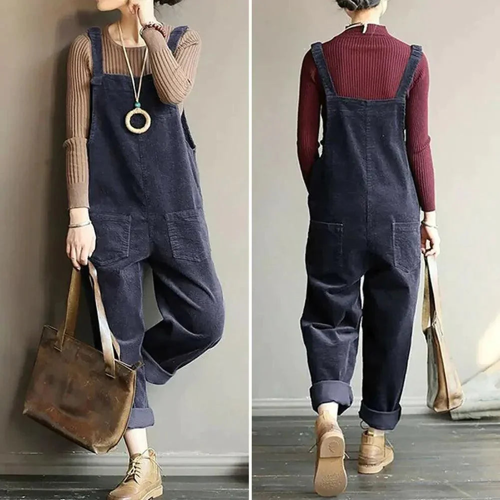 Ella Velvet Jumpi Deluxe - Corduroy-overalls med brede ben