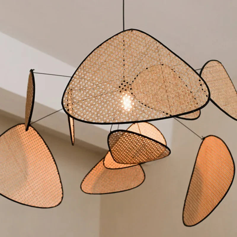 Lustre en rotin Emily Leaf