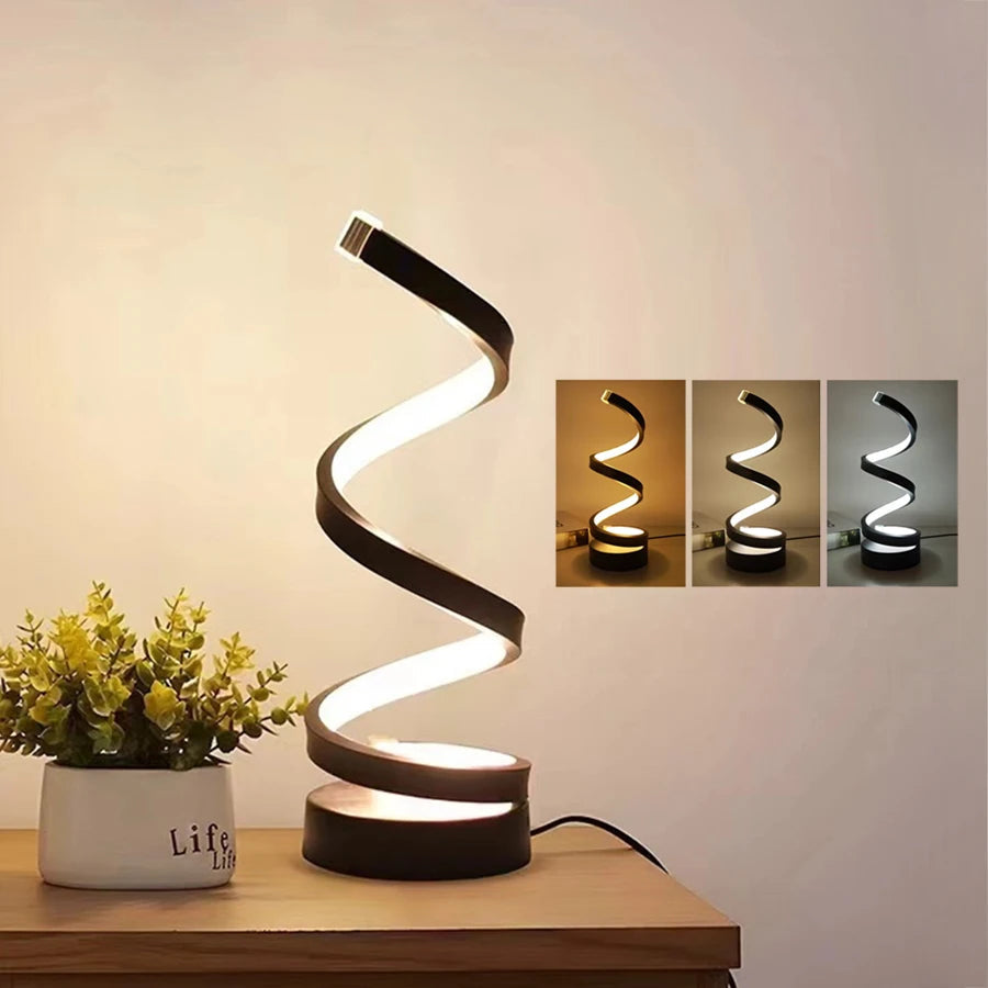 Spirale moderne | Lampe de bureau à intensité variable