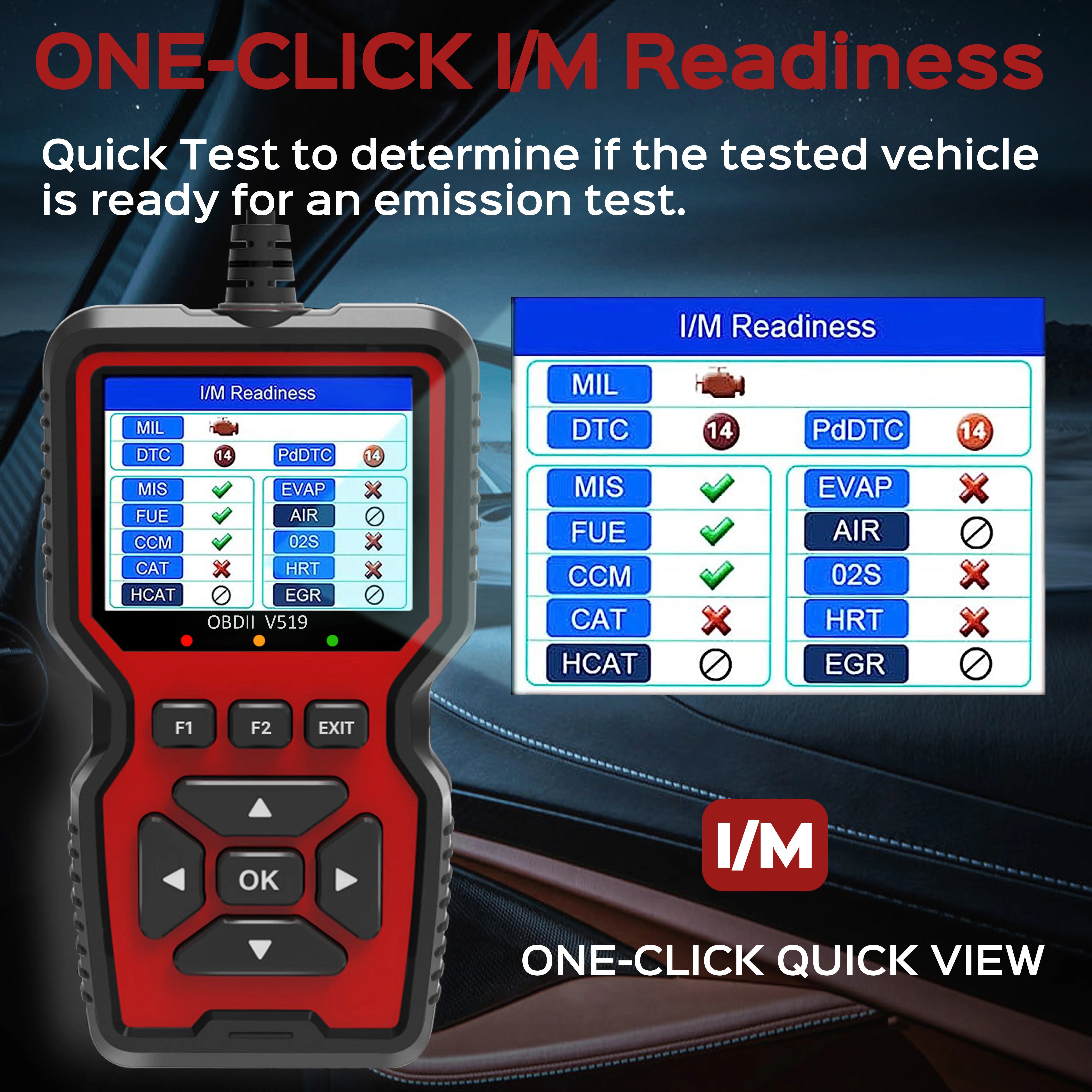 Dati in tempo reale dello scanner OBD2 - Strumento di lettura del codice diagnostico OBDII professionale per la diagnostica di luci del motore di controllo, auto e camion