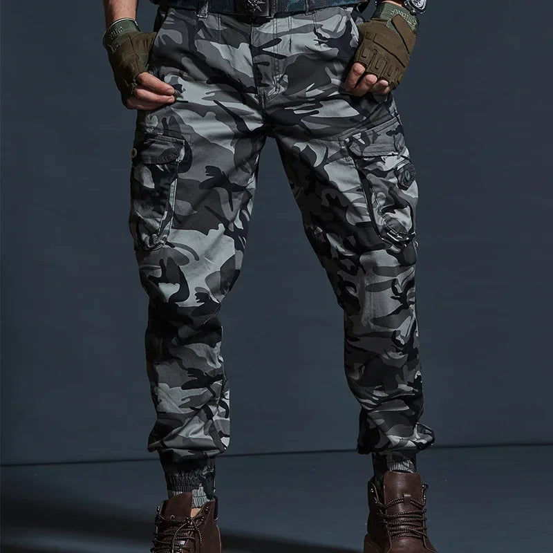 Pantaloni Cargo Tactical in Camouflage da Uomo