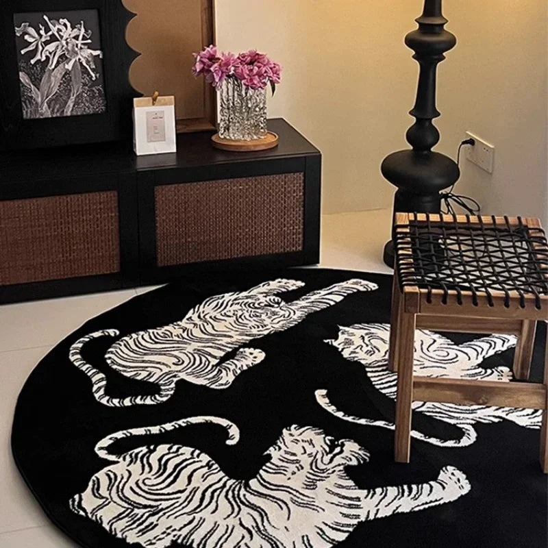 ara's Tiger Stripes Plush Area Rug - Myk, Stilig og Holdbar for Stue, Soverom og Mer!