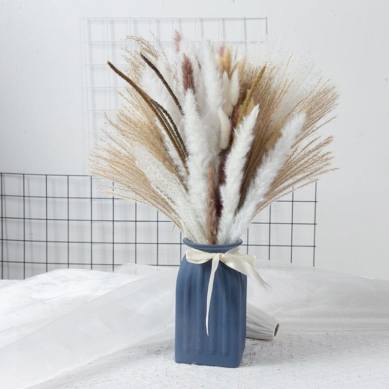 80PCS Natural Dried Pampas Grass Bouquet