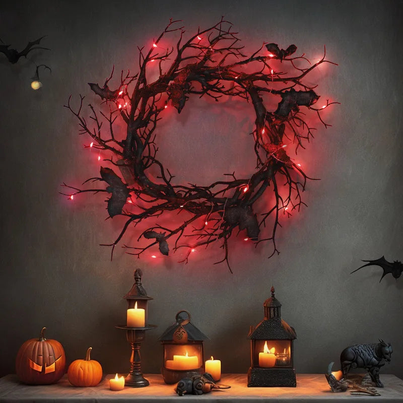 Halloween Haunted Twilight Wreath