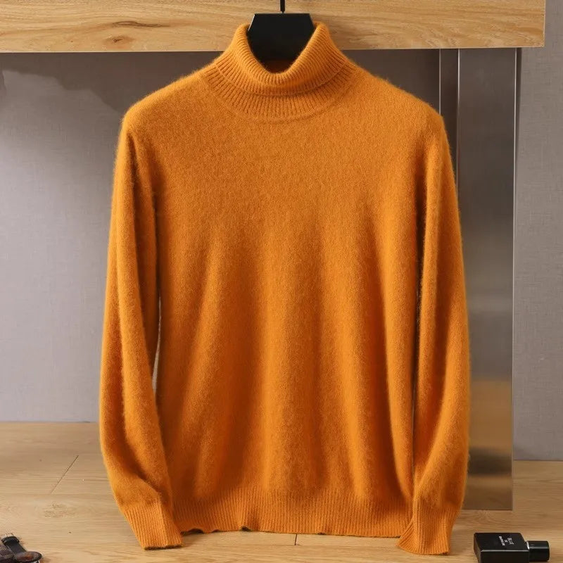 Japanese-knit - Australian wool - Men's 100% pure Mink velvet Cashmere Sweater