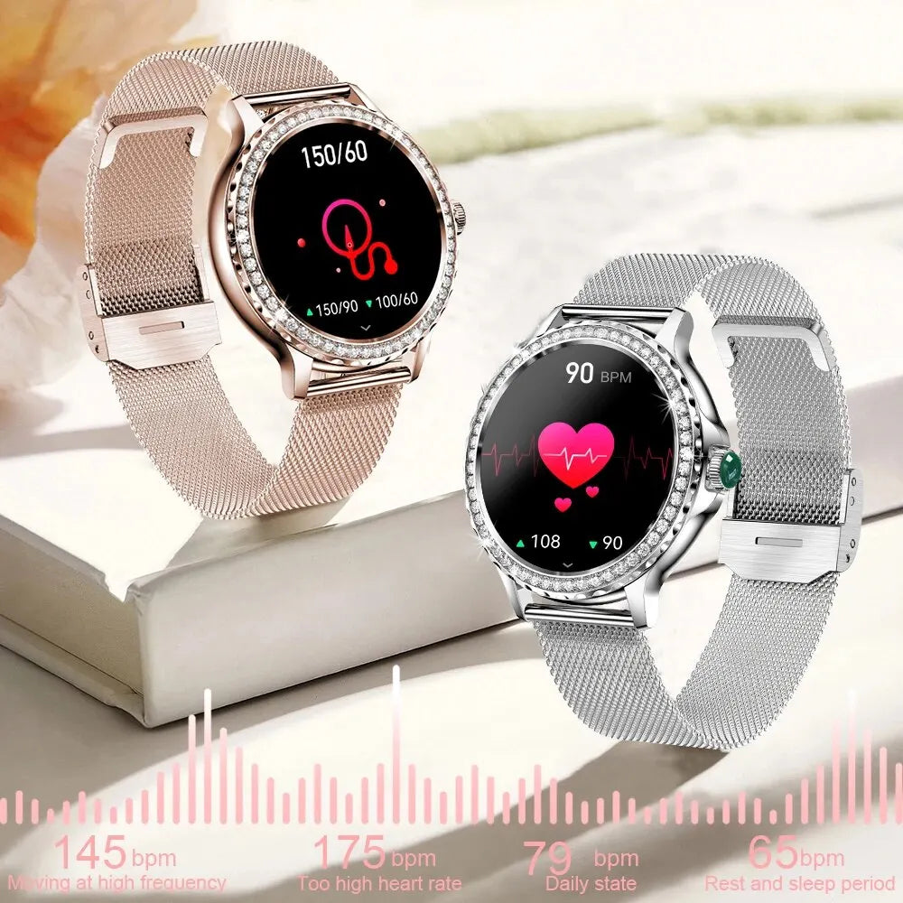 Bella Rosegold Smartwatch – 100+ Sports Modes, Bluetooth Calling & Fitness Tracking for Women