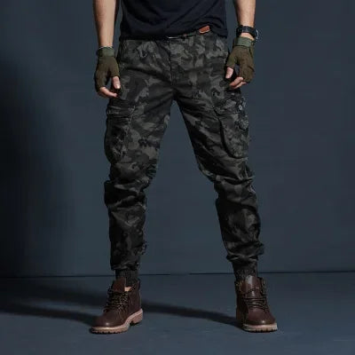 Pantaloni Cargo Tactical in Camouflage da Uomo