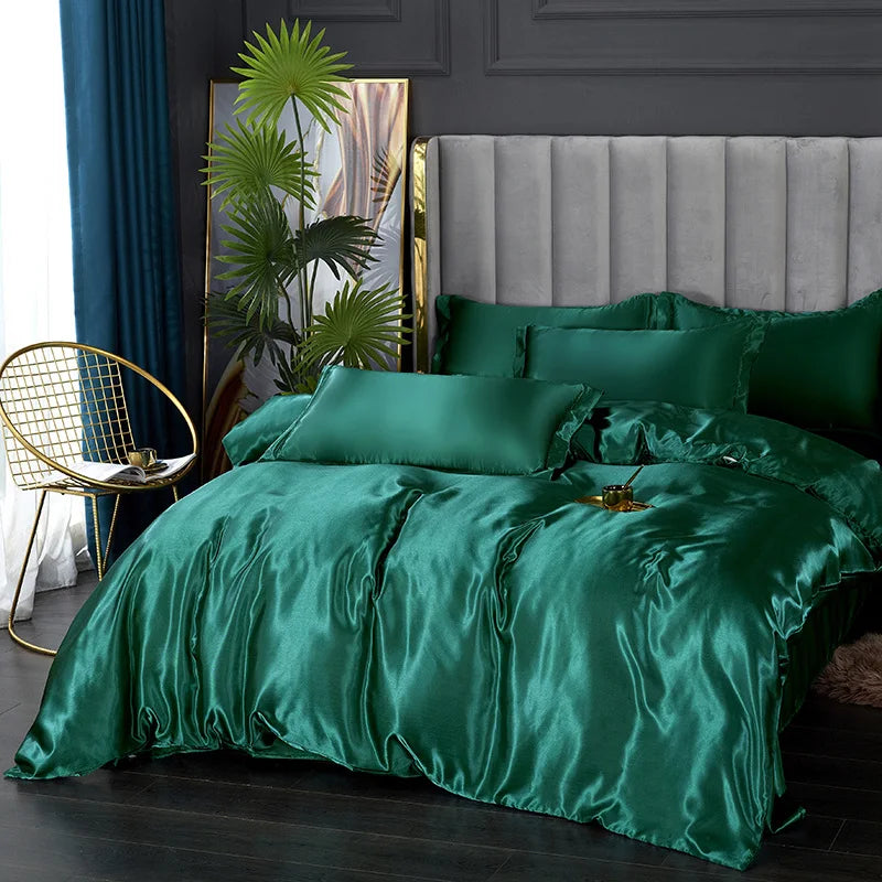 Luxurious Silk Bedding Ensemble: Elegance in Every Thread