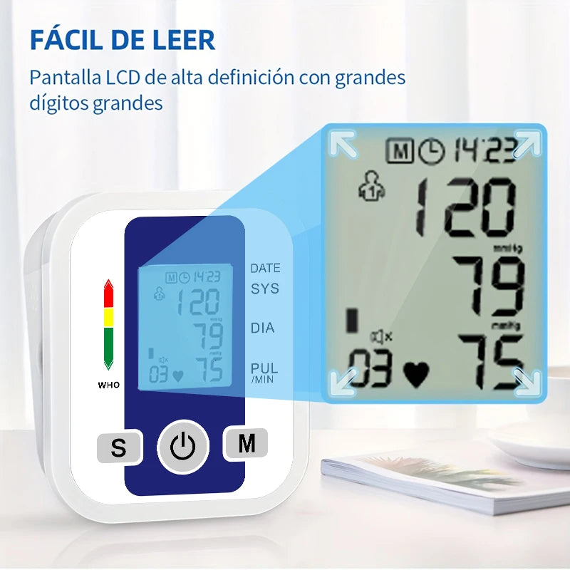 Automatic Arm Blood Pressure Monitor – Digital Tensiometer with LED Display