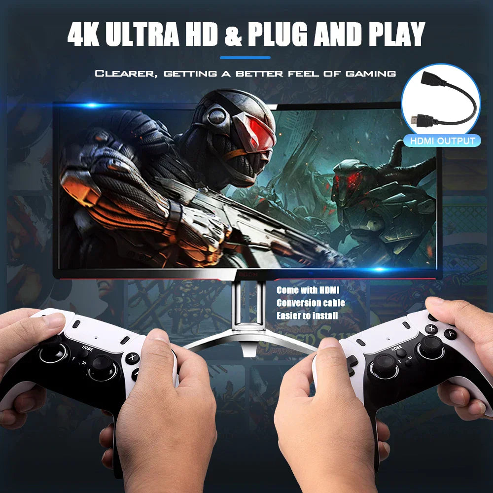 Game Stick™ 4k PRO + 2 PS5 controllers