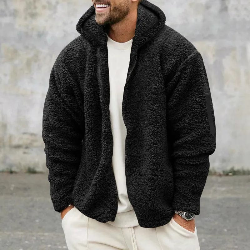 Niklas - Moderna giacca pullover in pile sherpa da uomo