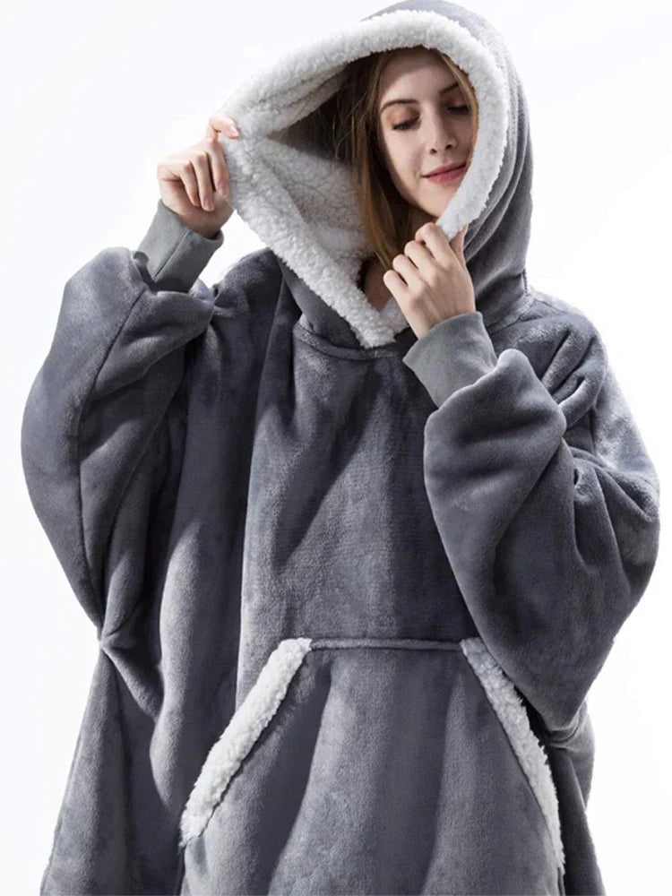 FleeceWrap - Maglione polare con cappuccio