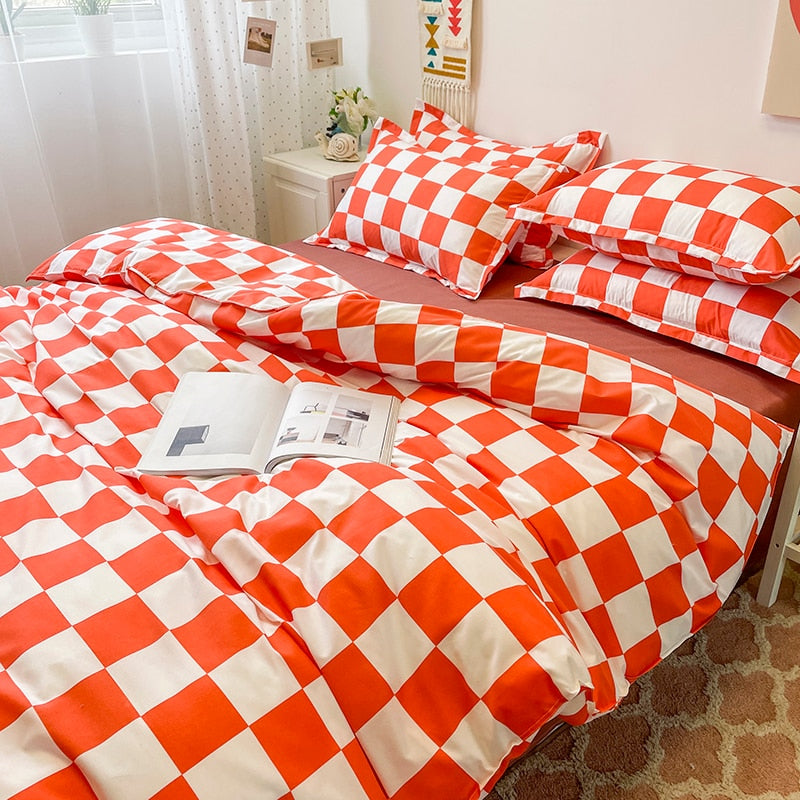 Zachte Checkerboard Beddengoedcollectie