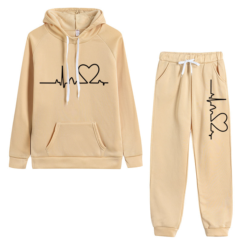 Aangename en comfortabele set | Zachte hoodie + lange broek