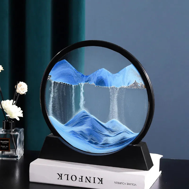 3D Moving Sand Art Picture Hourglass Quicksand Craft Flowing Sand