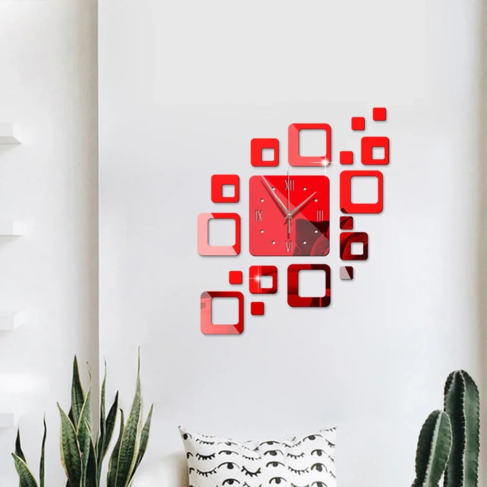 MirrorCraft - Square Acrylic Wall Clock