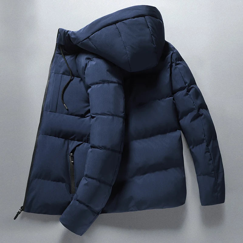 Tommy - Veste d'hiver Parka imperméable et confortable bleue