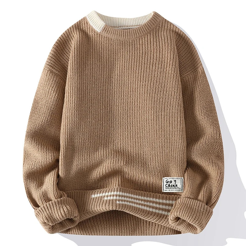 Ryan's Vintage Twist Sweater - Pull tricoté de style Harajuku pour homme