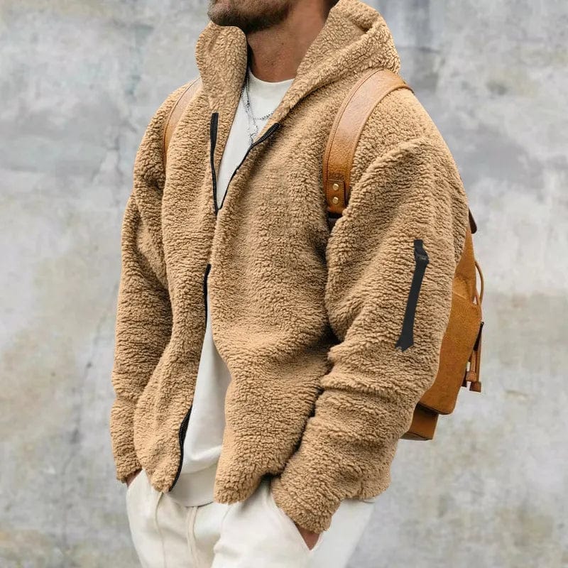 Niklas - Moderni miesten fleece-sherpa-takki