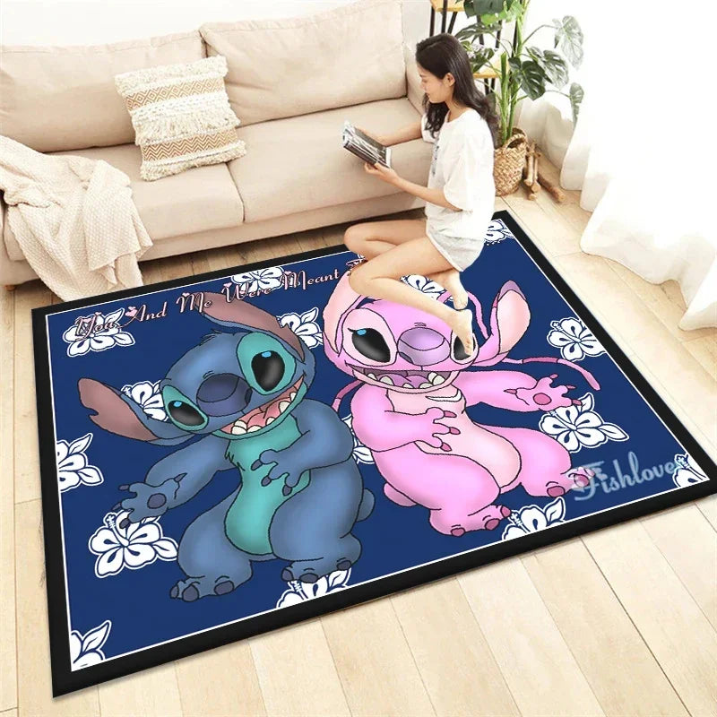 Winnie Stitch Cartoon Rug – Cozy & Vibrant Home Décor