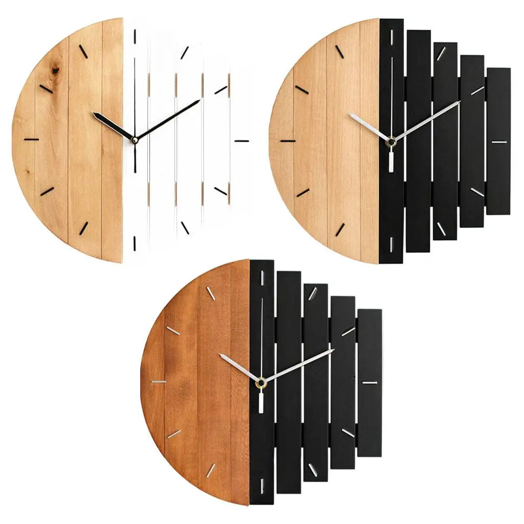 Reloj de pared de madera rústico de 12 pulgadas