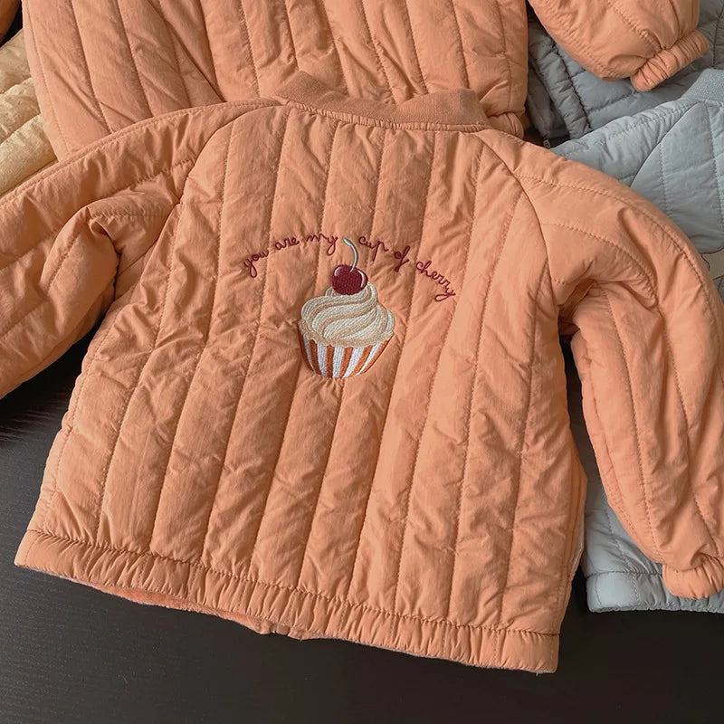 1-6Y Kinder Kleidung Herbst Verdickte Unten Baumwolle Mädchen Jacke Baby Kinder Warme Mantel Kleinkind Kinder Outwear Kinder Kleidung Winter