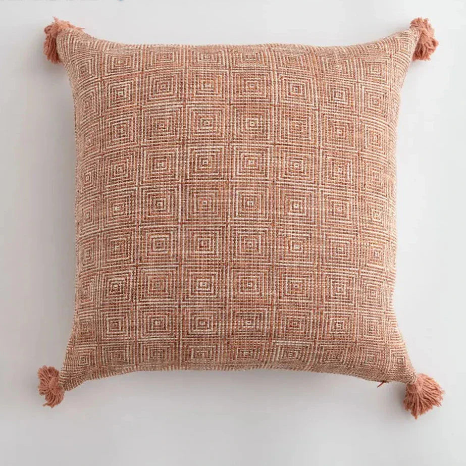 CreamCozy - Housse de coussin décorative avec lin